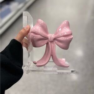 Pink Bow Book End New